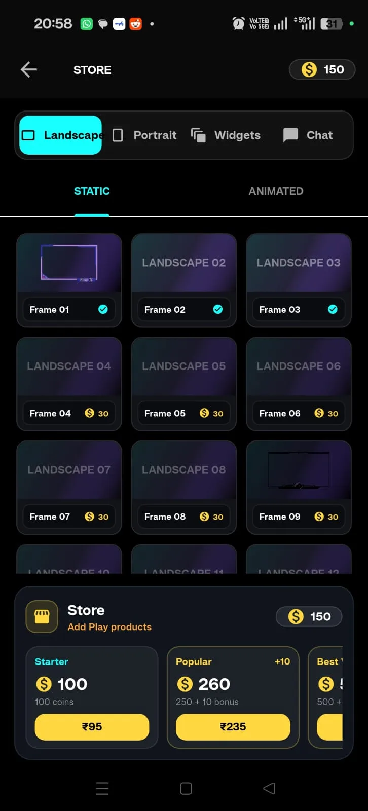 Scene UI preview